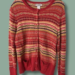 Tiara International Cardigan Size M 1990’s Sweater Holiday Party